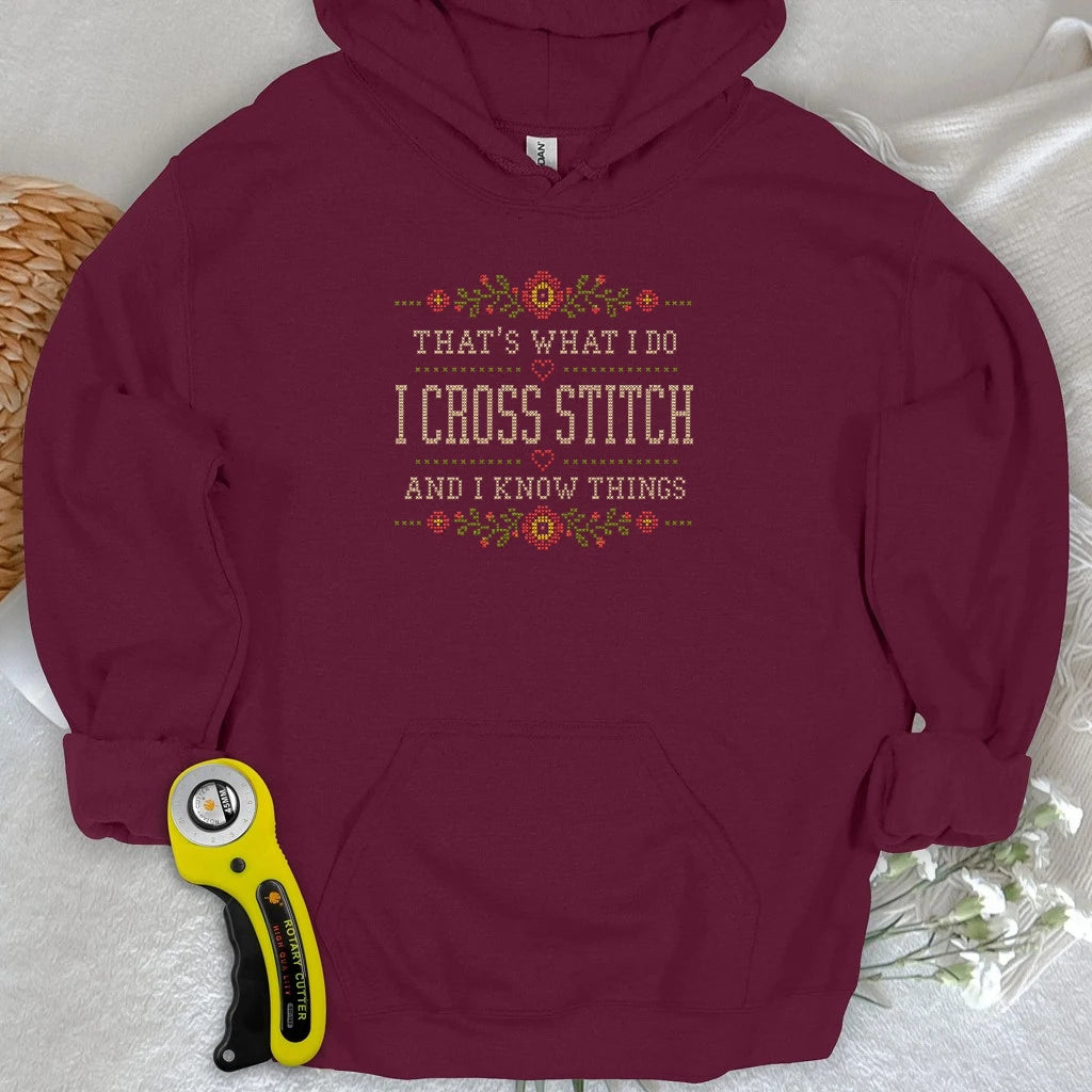 Cross Stitch & Know Things Hoodie