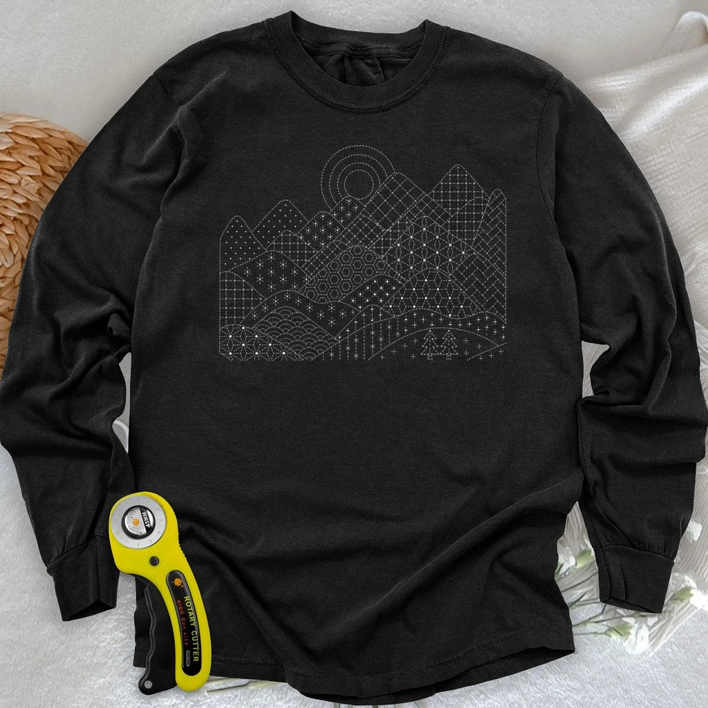 Sashiko Moutain Long Sleeve T-shirt