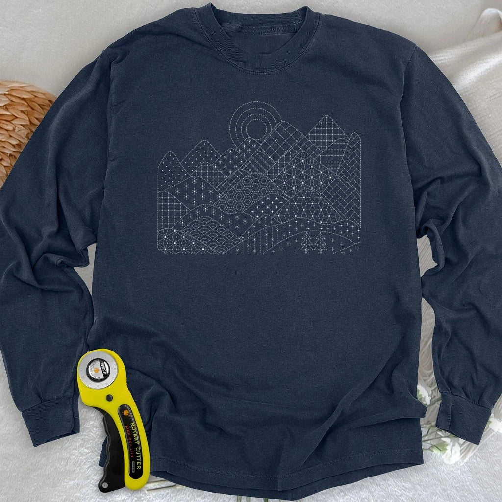 Sashiko Moutain Long Sleeve T-shirt