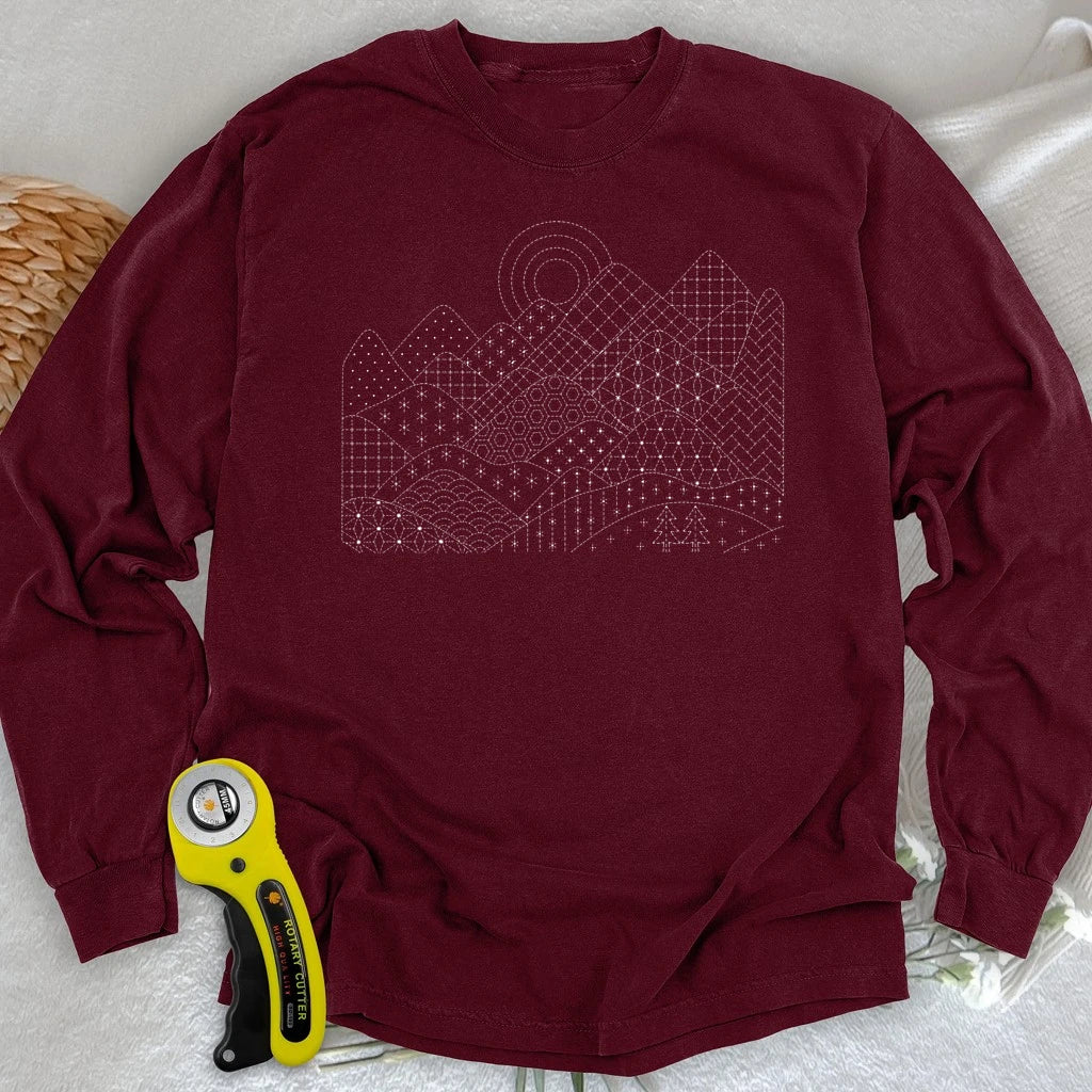 Sashiko Moutain Long Sleeve T-shirt
