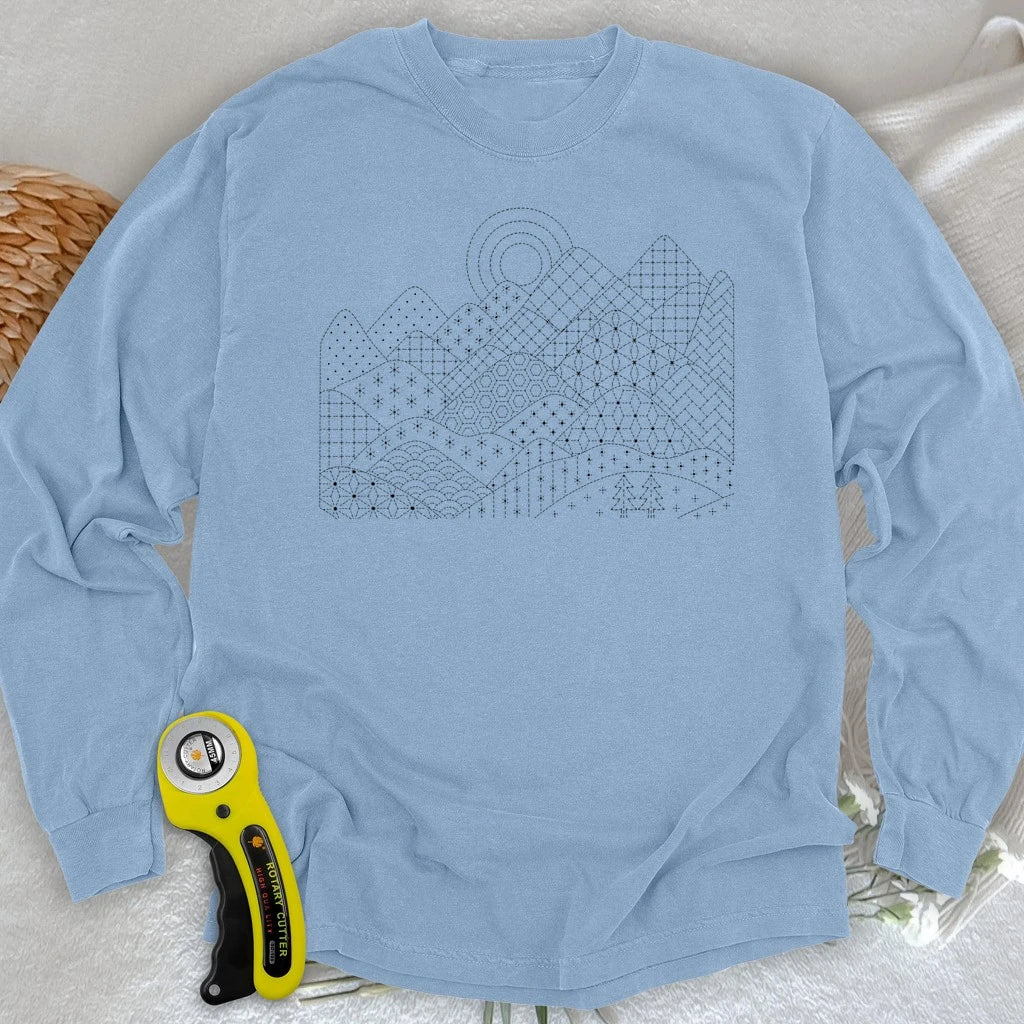 Sashiko Moutain Long Sleeve T-shirt