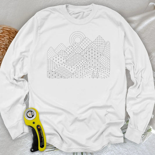 Sashiko Moutain Long Sleeve T-shirt