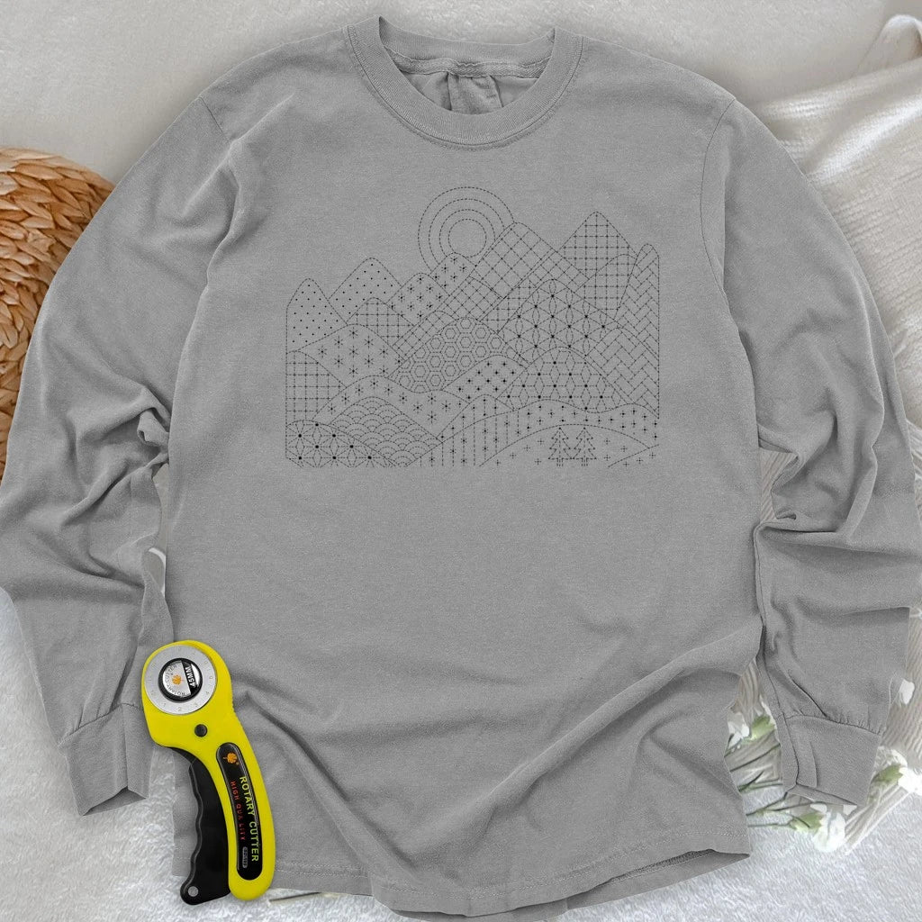 Sashiko Moutain Long Sleeve T-shirt