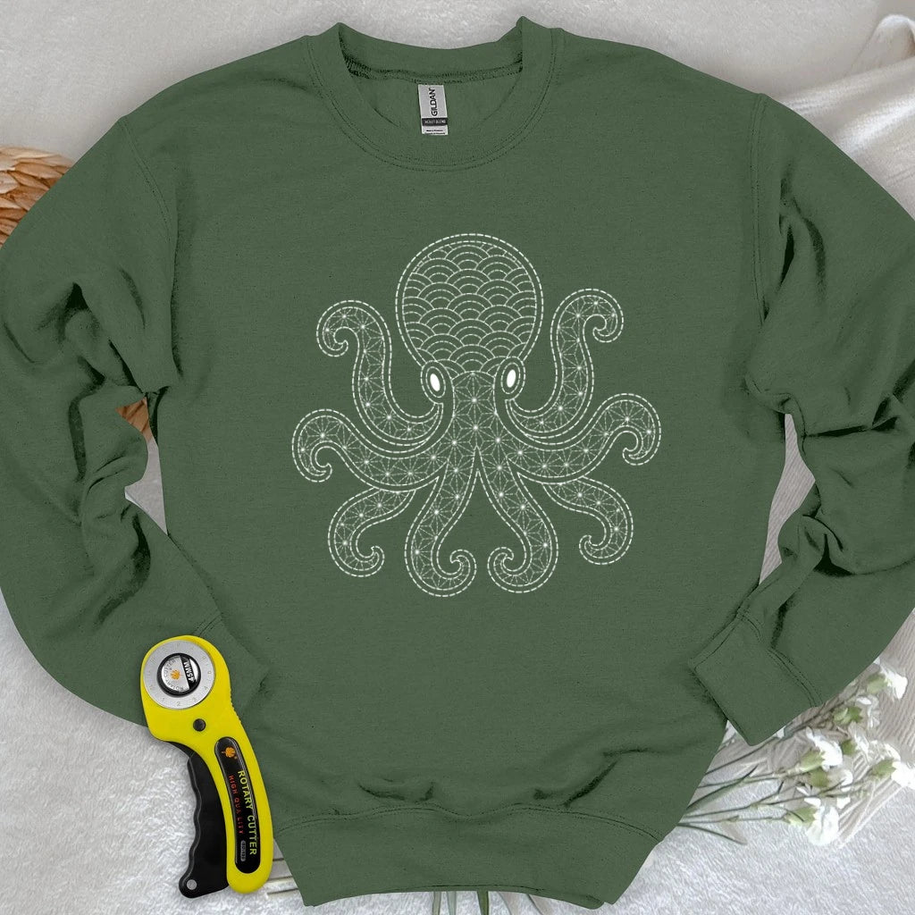 Sashiko Octopus Sweatshirt