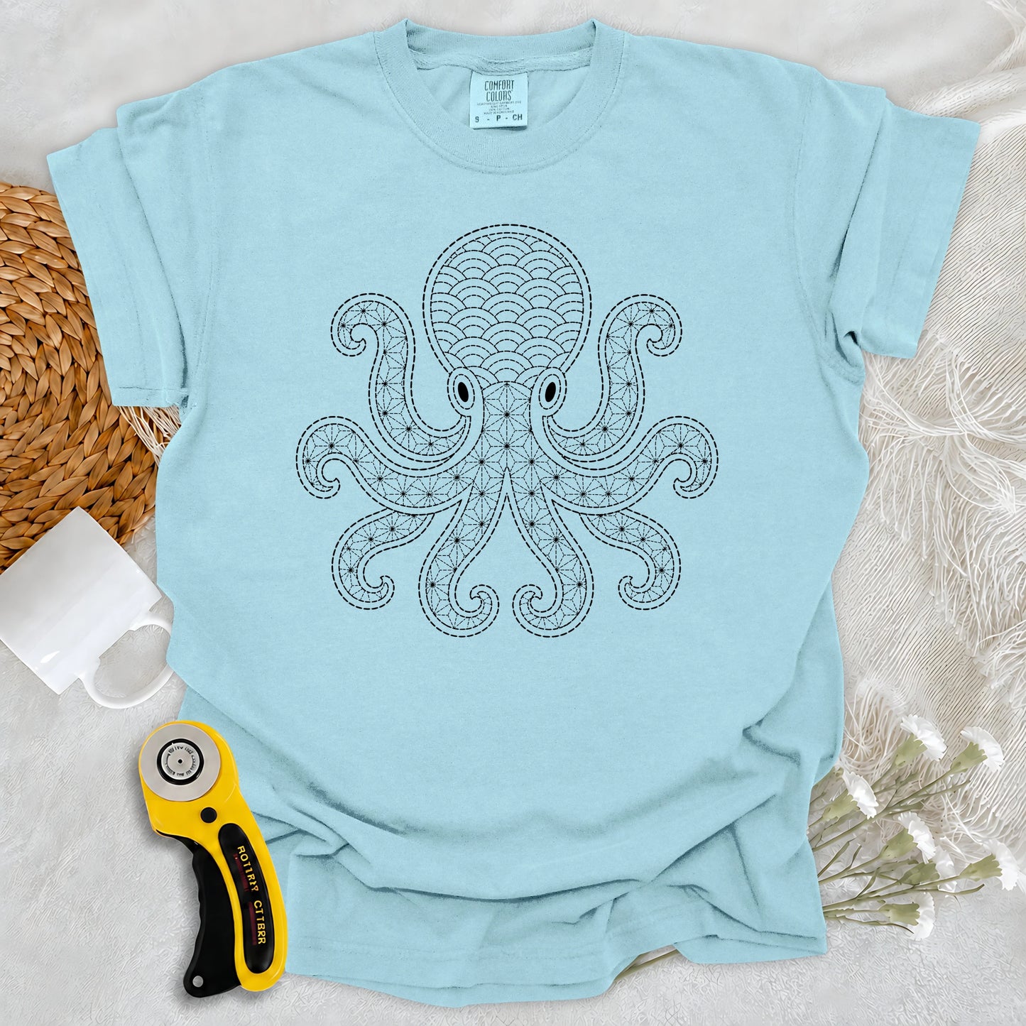 Comfort Colors Sashiko Octopus T-shirt