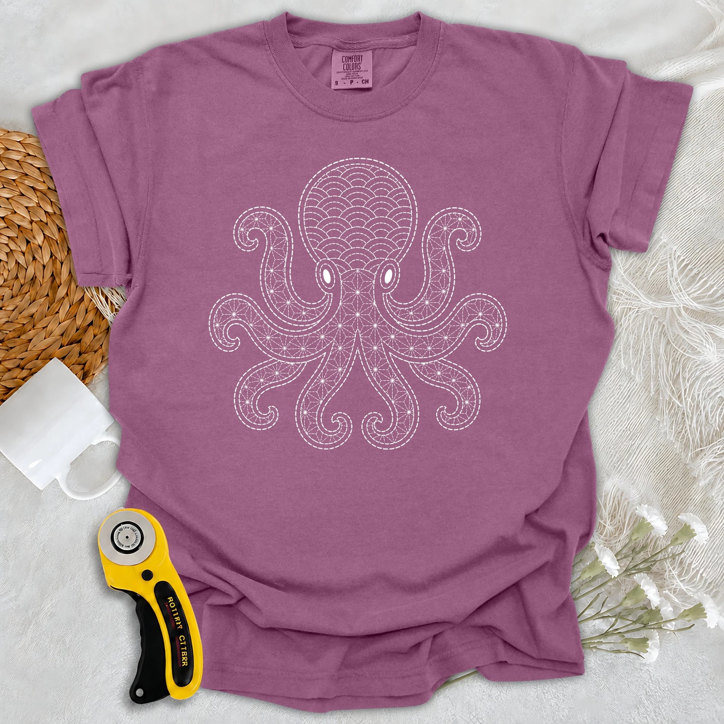 Comfort Colors Sashiko Octopus T-shirt