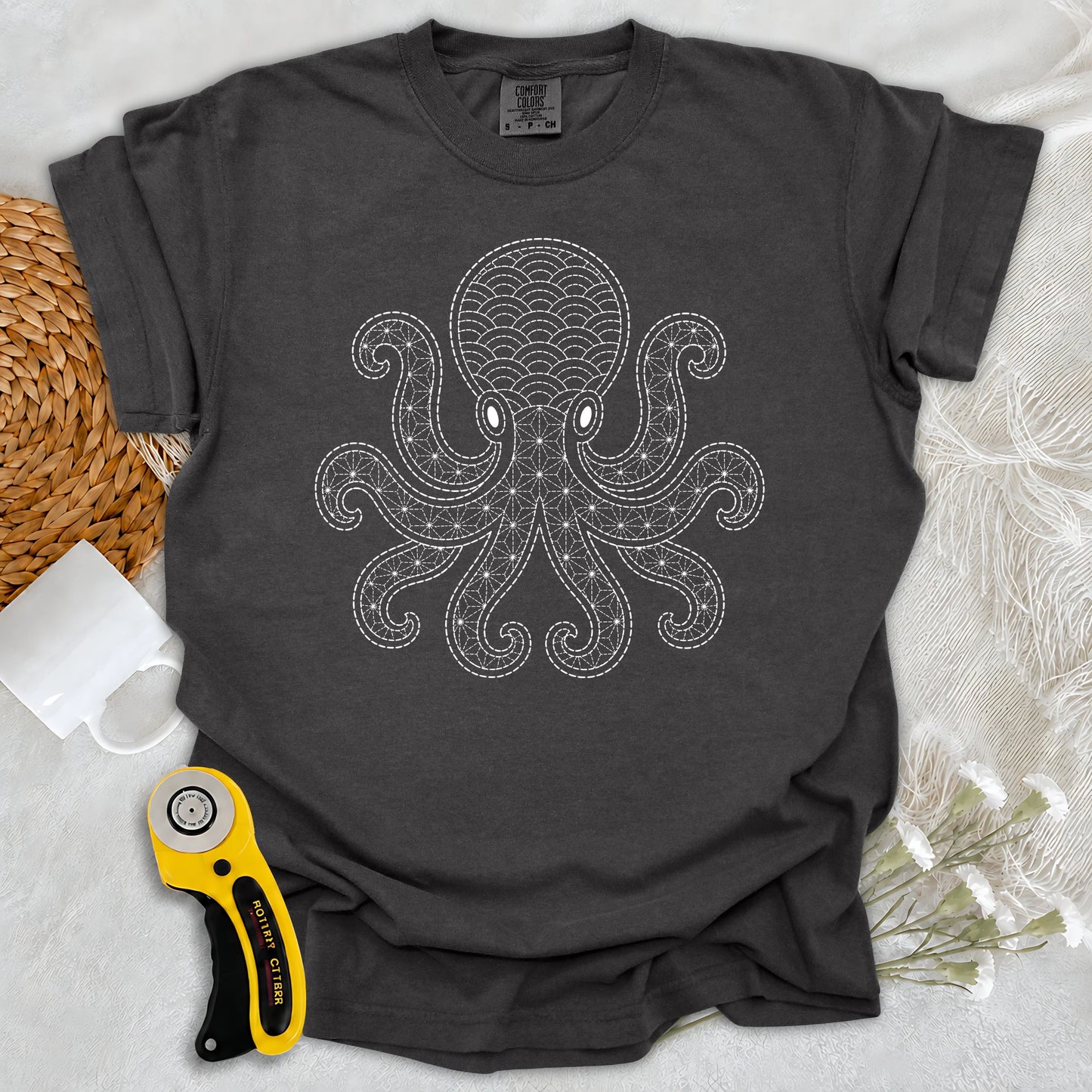 Comfort Colors Sashiko Octopus T-shirt