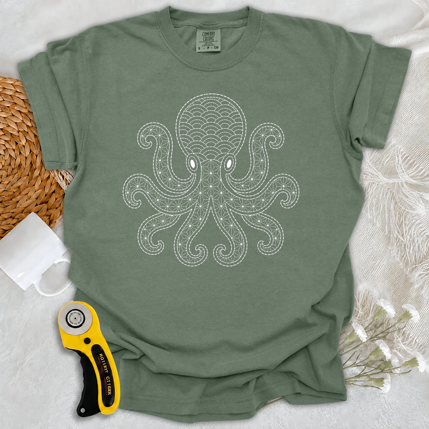 Comfort Colors Sashiko Octopus T-shirt