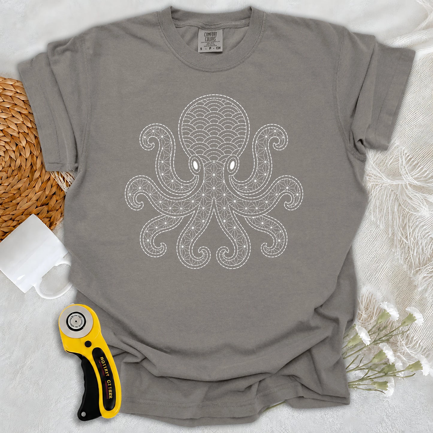 Comfort Colors Sashiko Octopus T-shirt