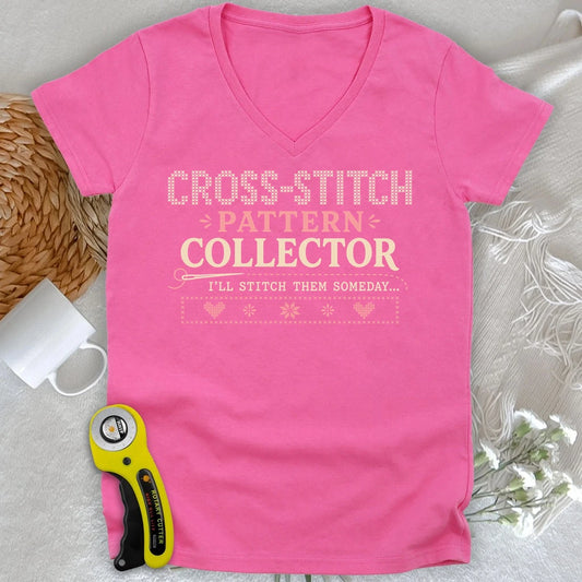 Cross-Stitch Collector Lady V-neck