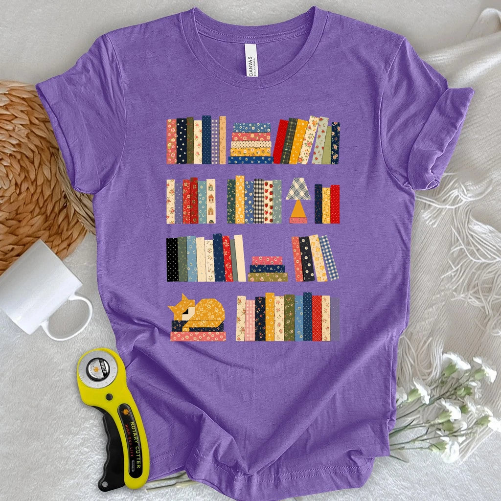 Patchwork Bookshelf T-shirt