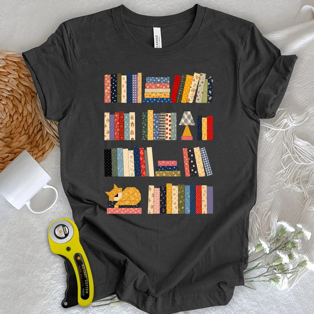 Patchwork Bookshelf T-shirt