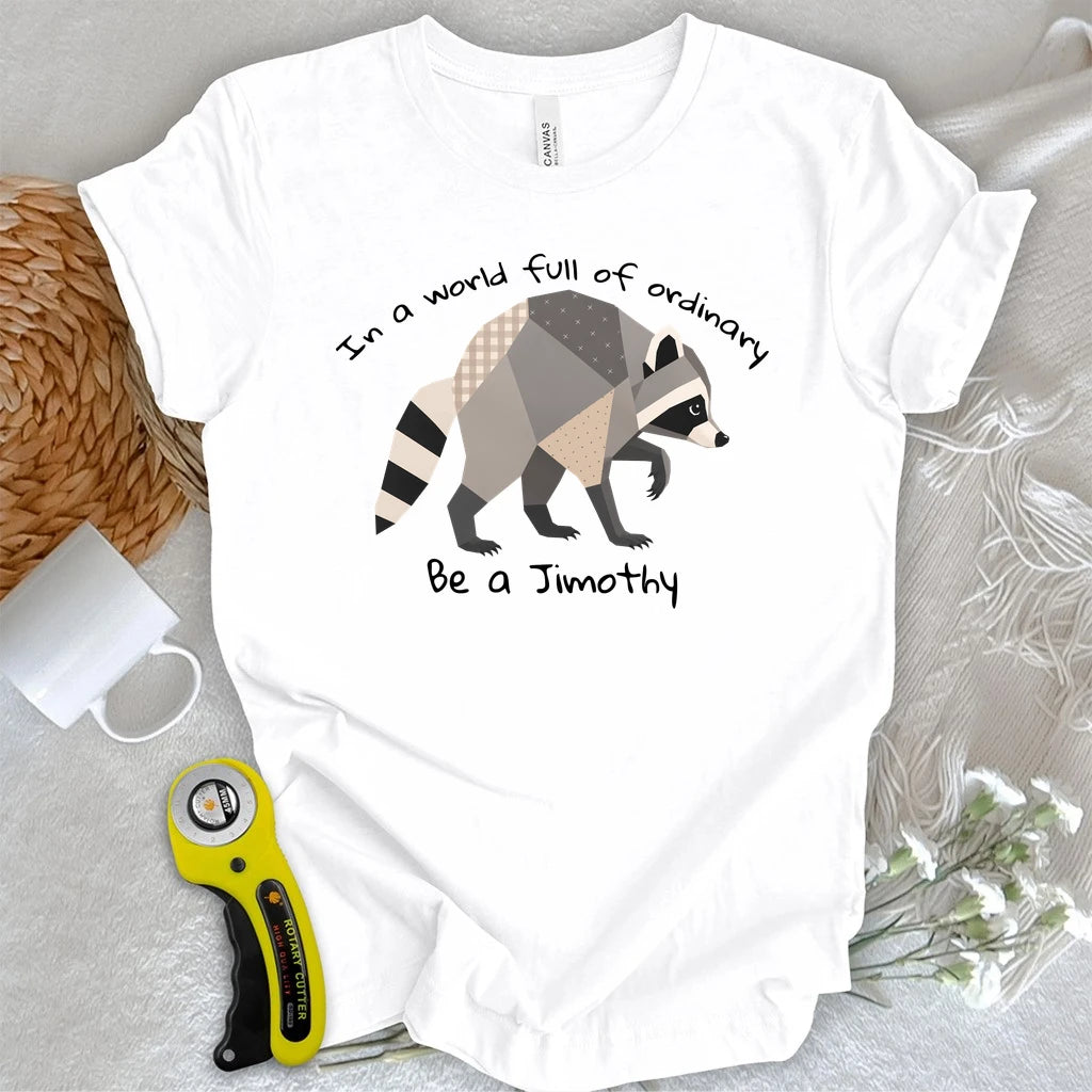 Jimothy the Quilted Raccoon T-shirt