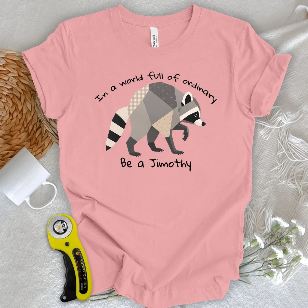 Jimothy the Quilted Raccoon T-shirt