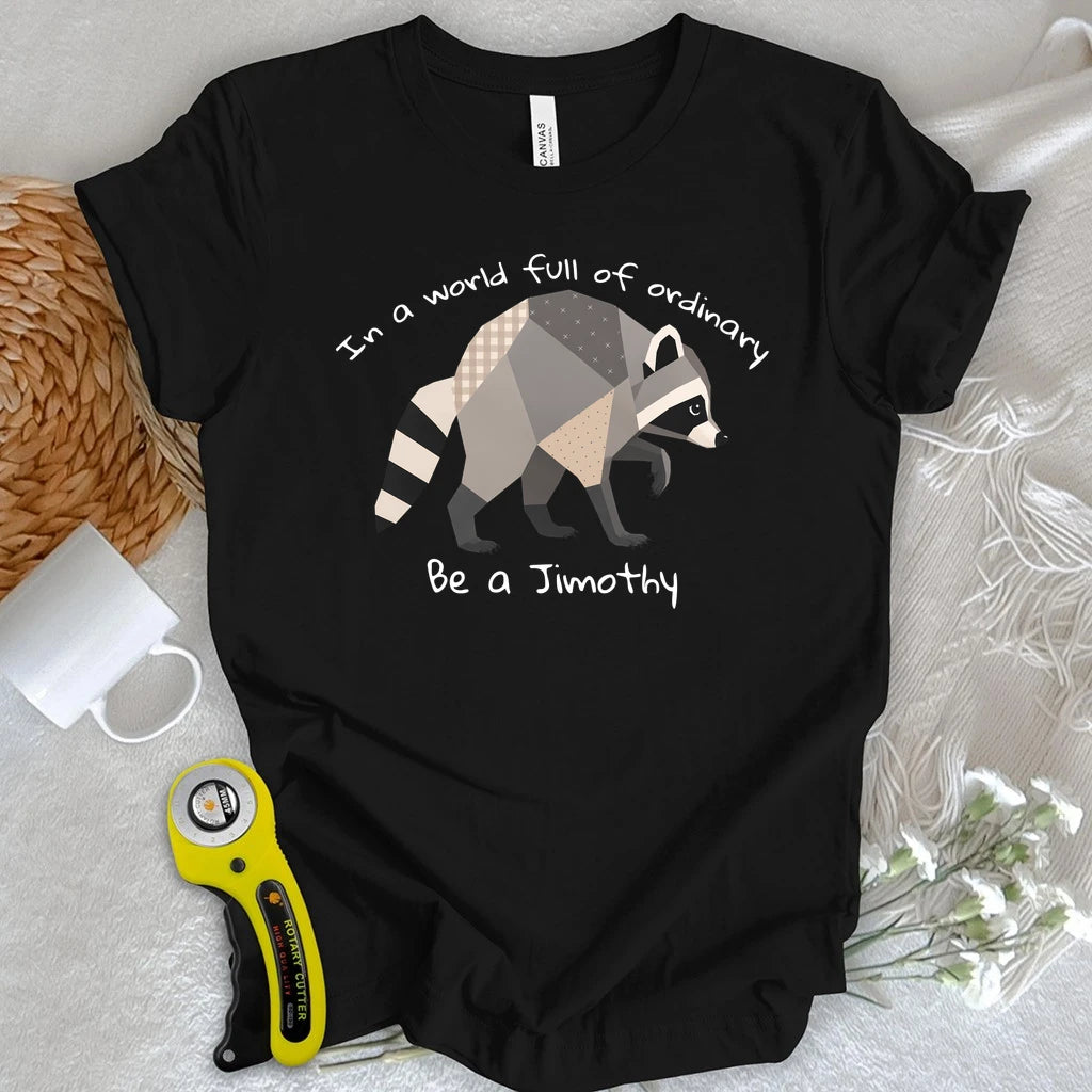 Jimothy the Quilted Raccoon T-shirt