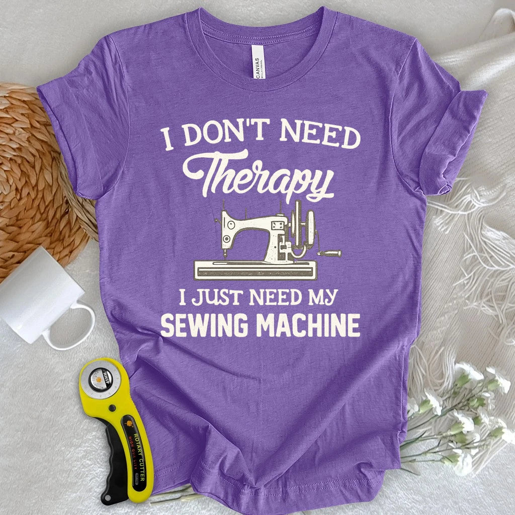 Sewing Machine Therapy T-shirt