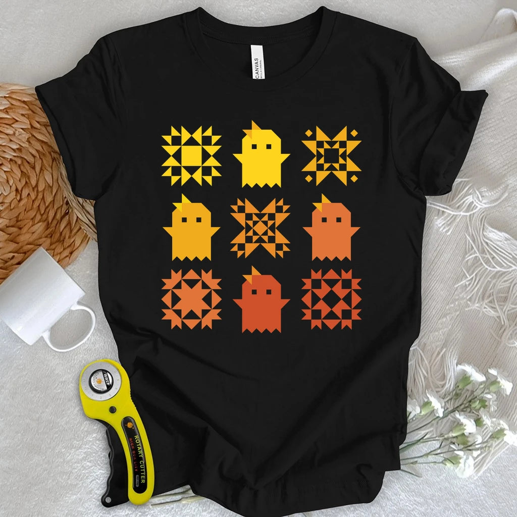 Spooky Halloween Quilting T-shirt