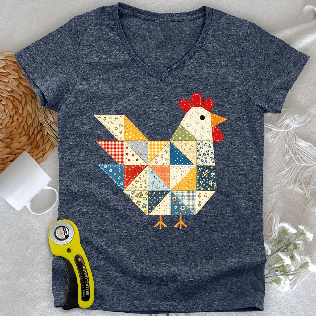 The Patchwork Hen Lady V-neck