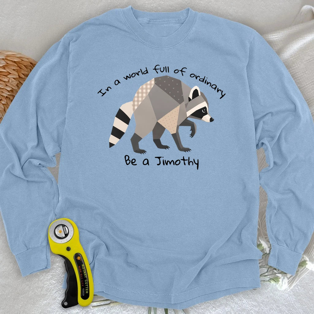 Jimothy the Quilted Raccoon Long Sleeve T-shirt