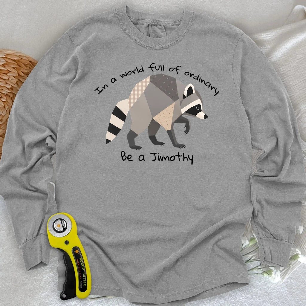 Jimothy the Quilted Raccoon Long Sleeve T-shirt