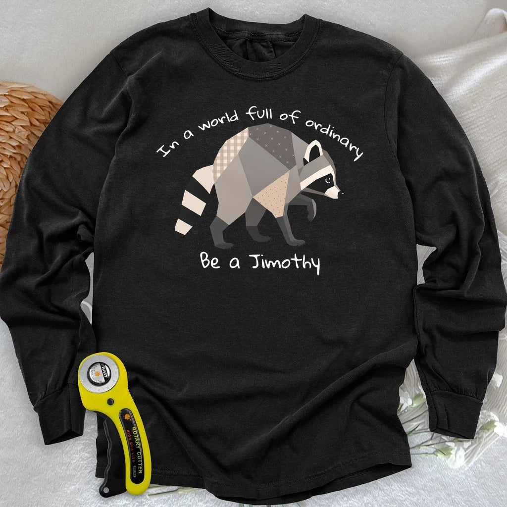 Jimothy the Quilted Raccoon Long Sleeve T-shirt