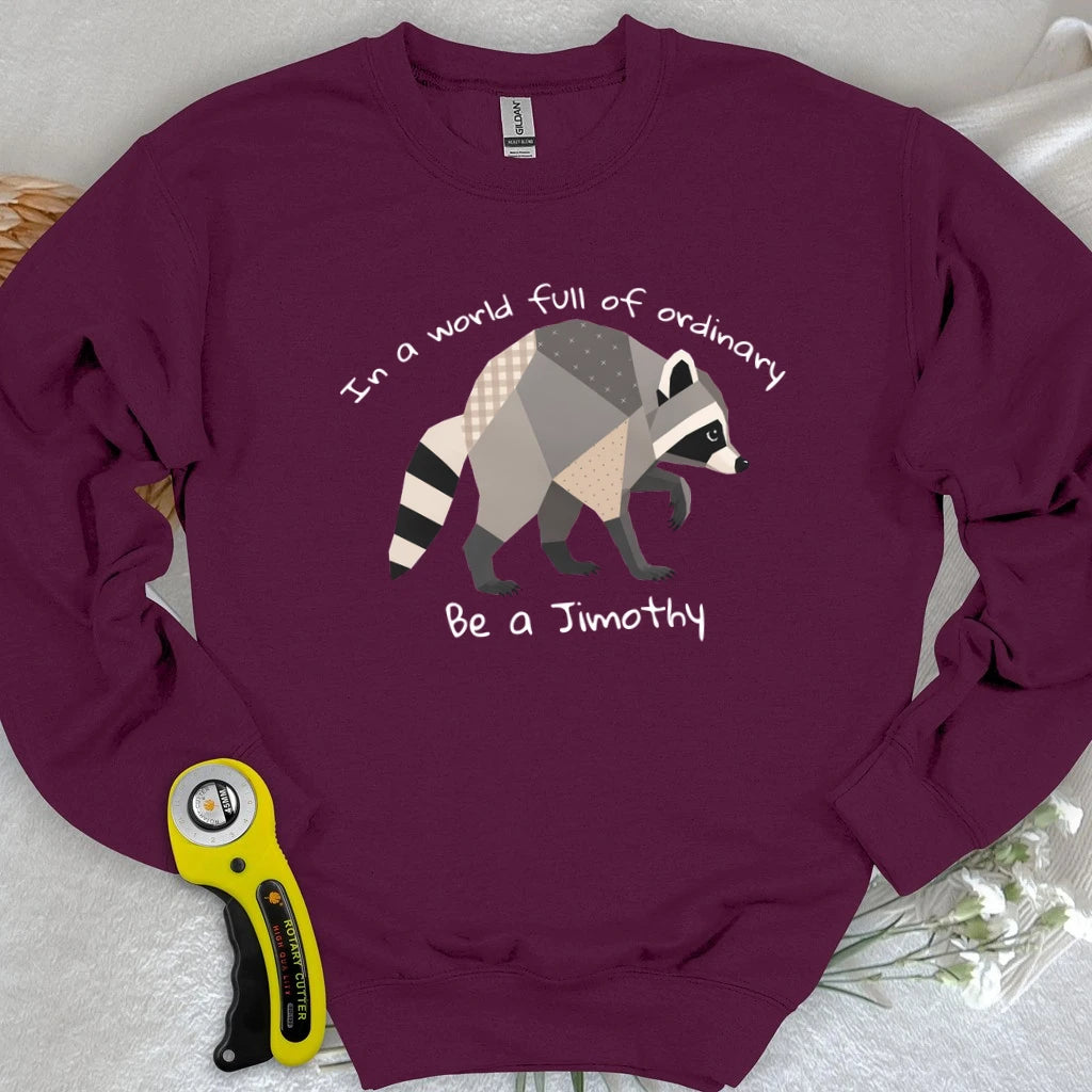 Jimothy the Quilted Raccoon Sweatshirt