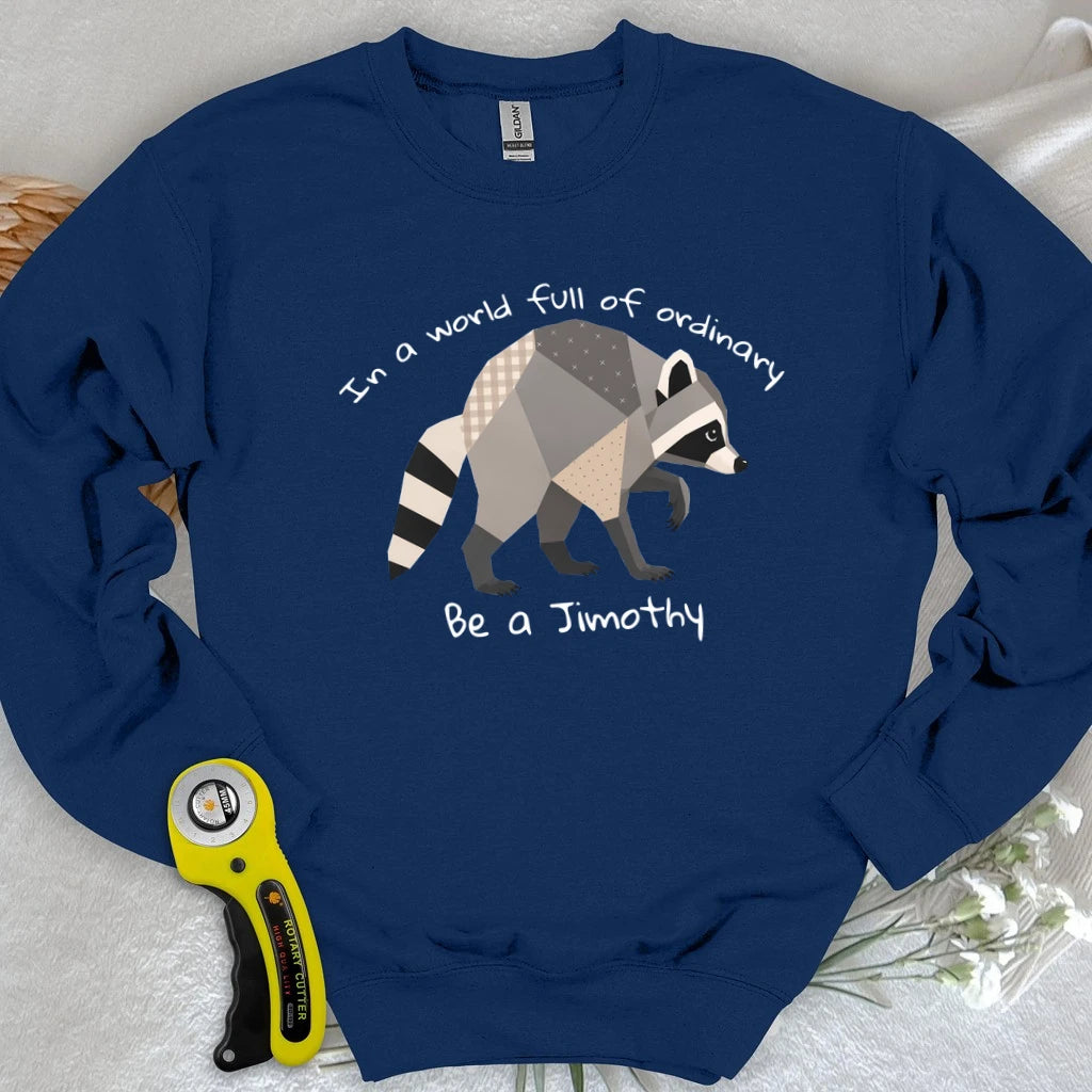 Jimothy the Quilted Raccoon Sweatshirt