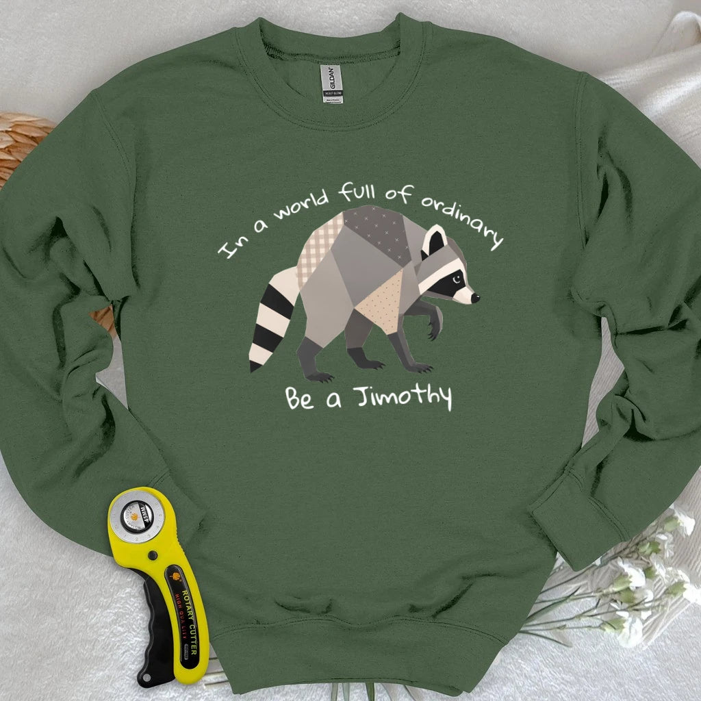 Jimothy the Quilted Raccoon Sweatshirt