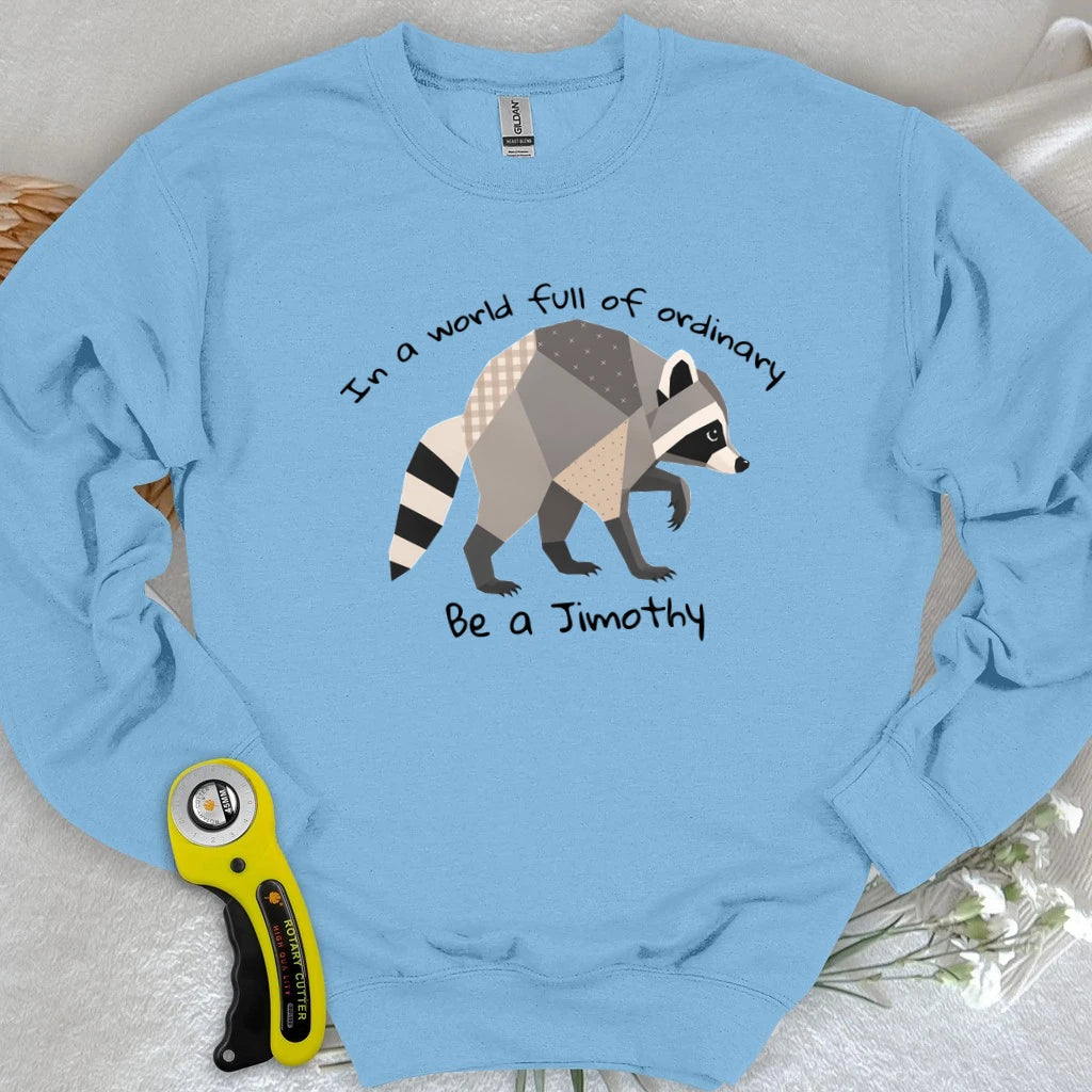 Jimothy the Quilted Raccoon Sweatshirt