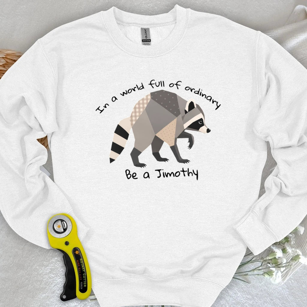 Jimothy the Quilted Raccoon Sweatshirt