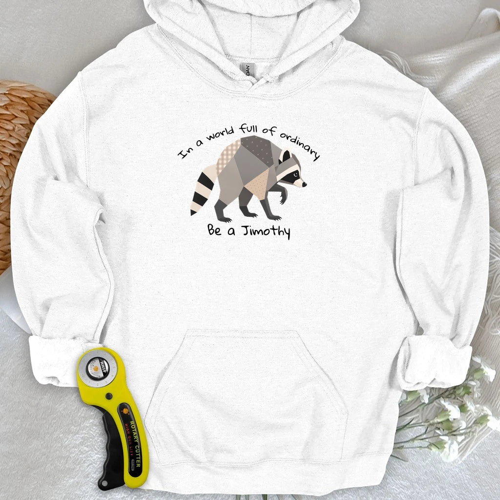Jimothy the Quilted Raccoon Hoodie