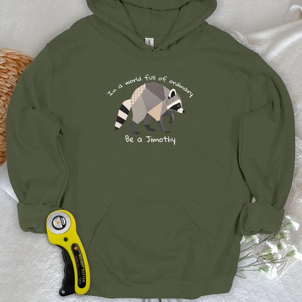 Jimothy the Quilted Raccoon Hoodie