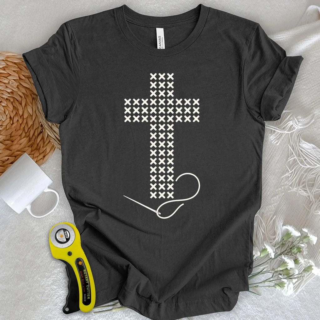 Cross Stitched Faith T-shirt