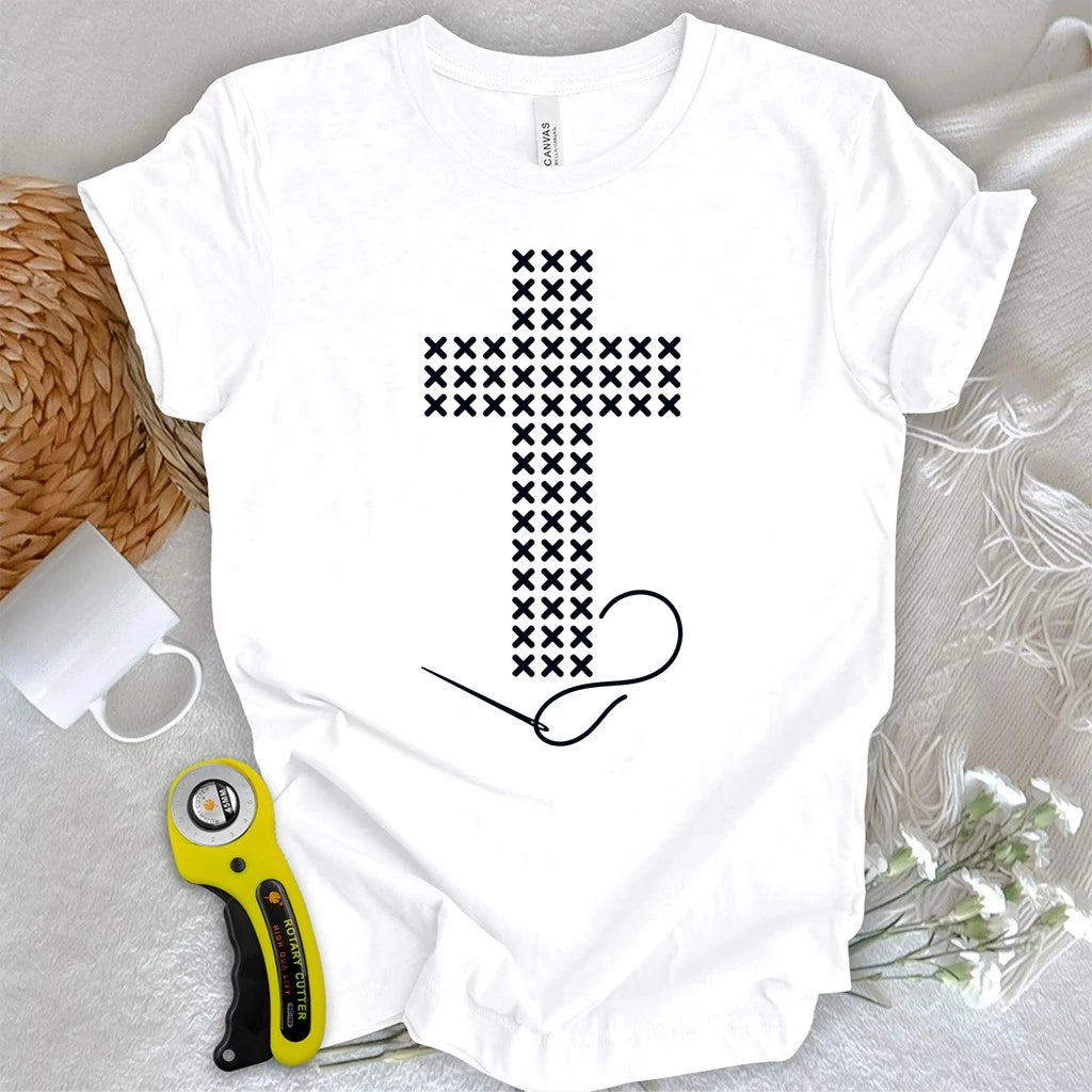 Cross Stitched Faith T-shirt