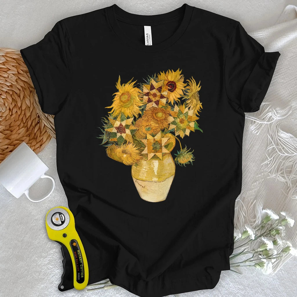 Vincent’s Quilt Star Sunflowers T-shirt