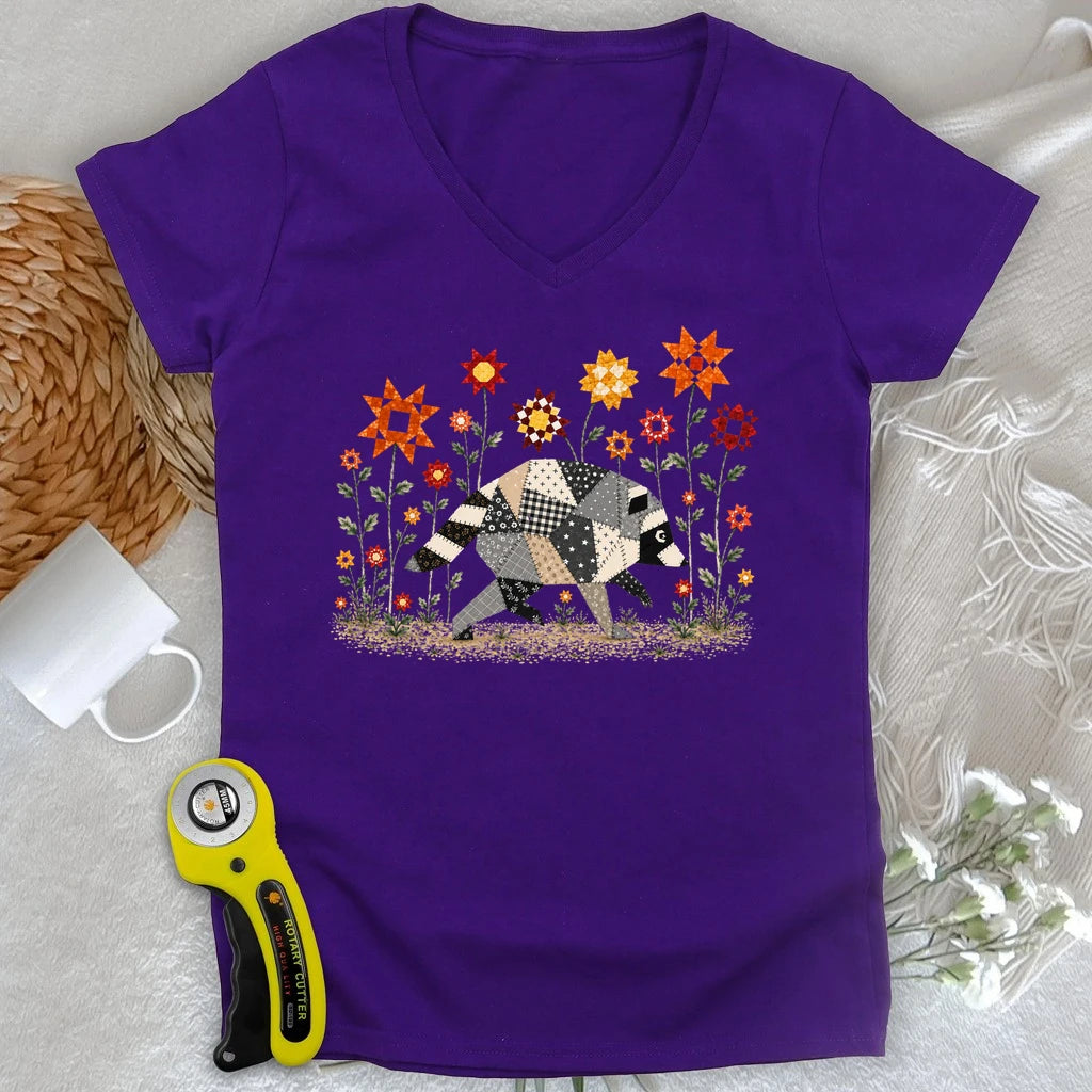 Jimothy Patchwork Bloom Lady V-neck