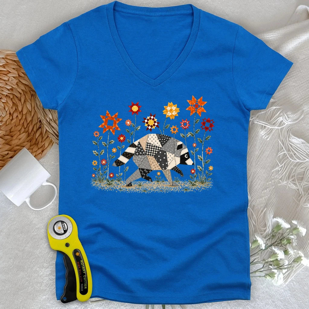 Jimothy Patchwork Bloom Lady V-neck
