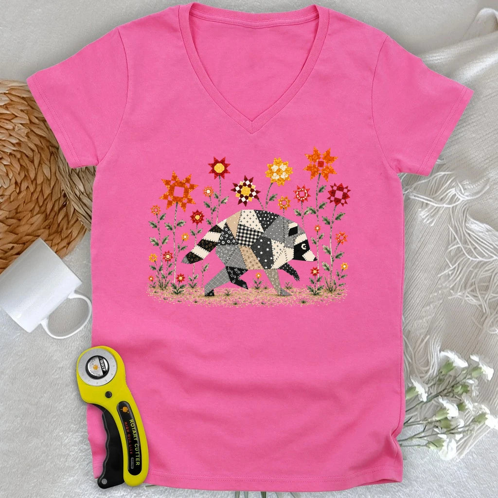 Jimothy Patchwork Bloom Lady V-neck