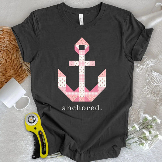 Hebrews 6:19 Patchwork Anchor T-shirt