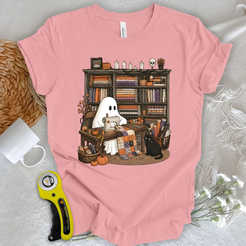 Ghostly Fabric Quilter T-shirt