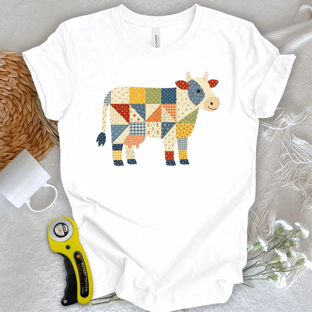 Patchwork Moo T-shirt