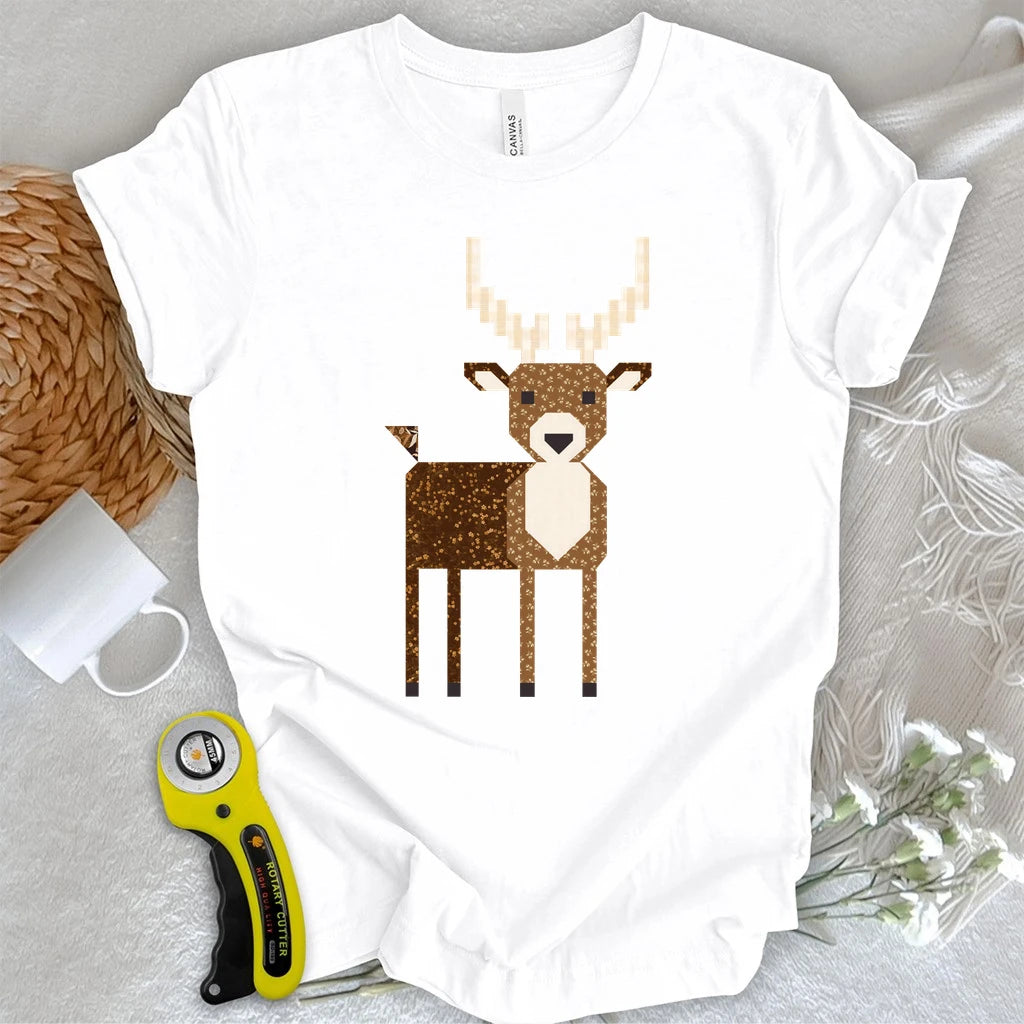 Patchwork Deer T-shirt