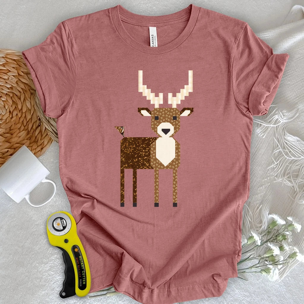 Patchwork Deer T-shirt
