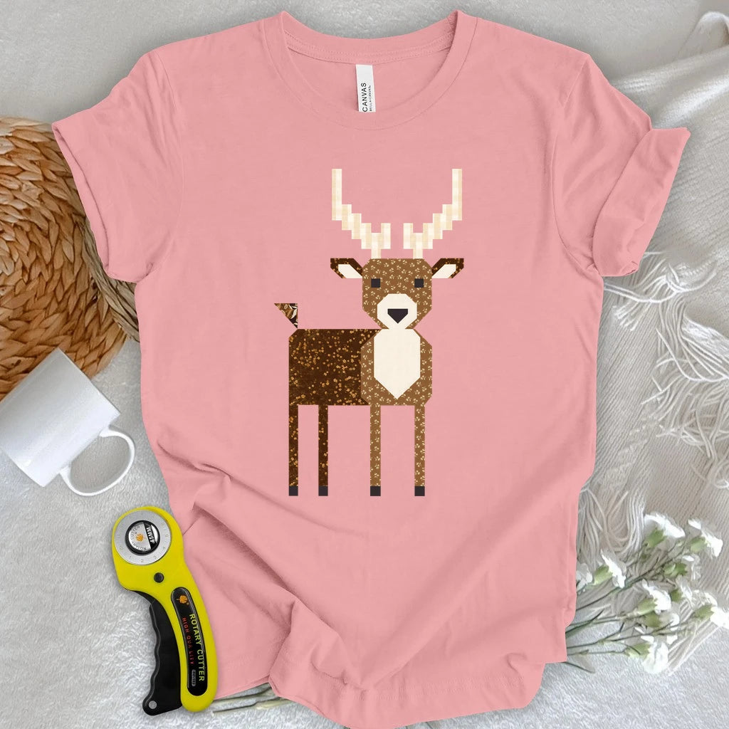 Patchwork Deer T-shirt