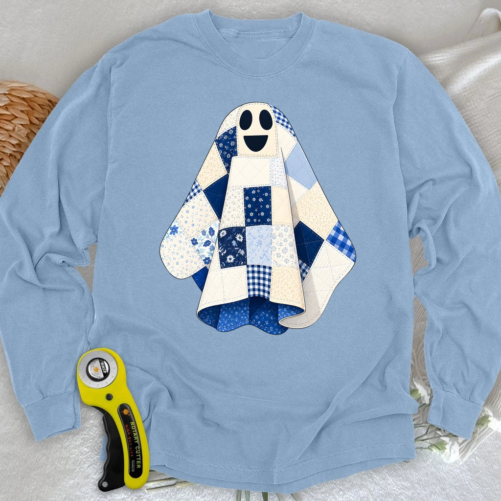 The Little Quilted Ghost Long Sleeve T-shirt