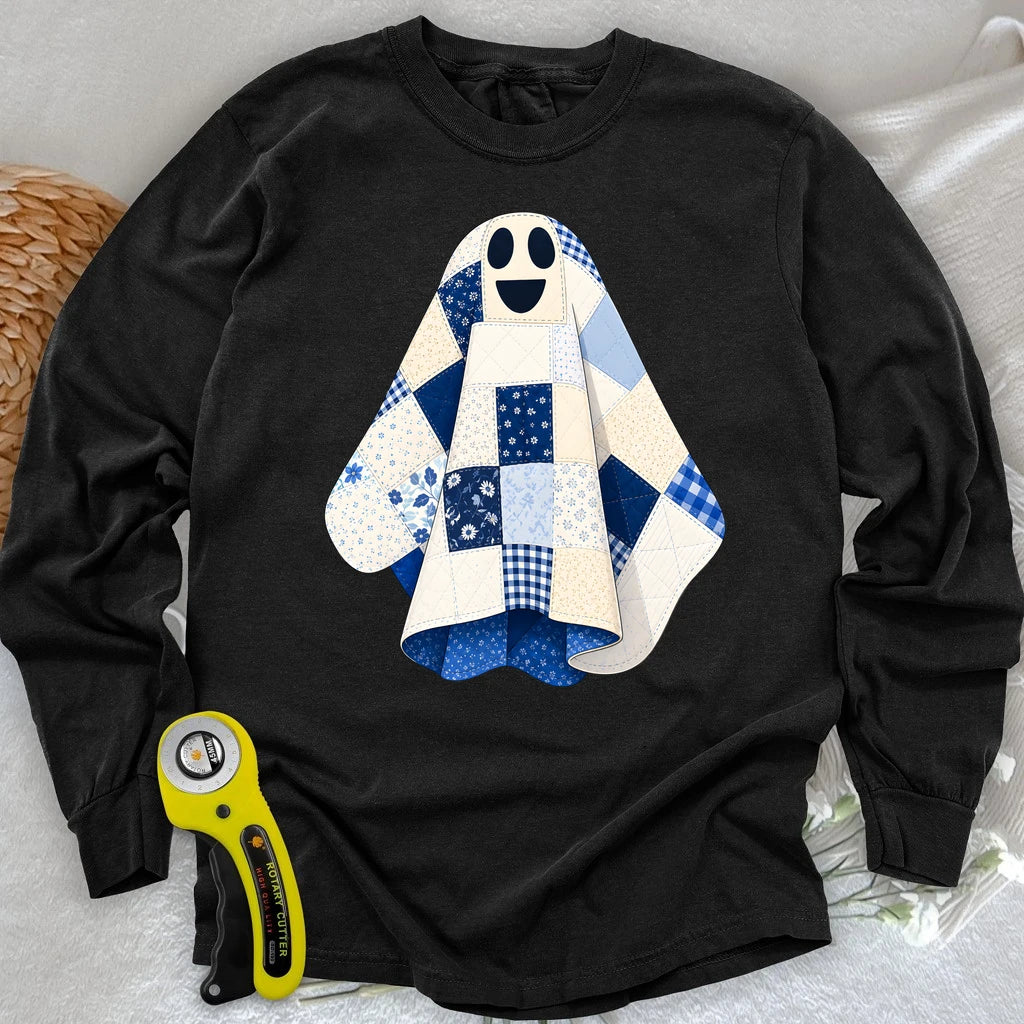 The Little Quilted Ghost Long Sleeve T-shirt