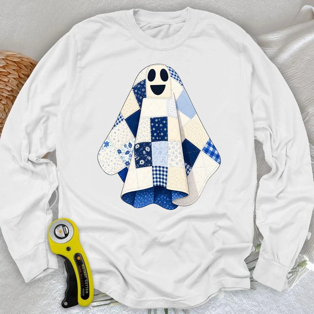 The Little Quilted Ghost Long Sleeve T-shirt