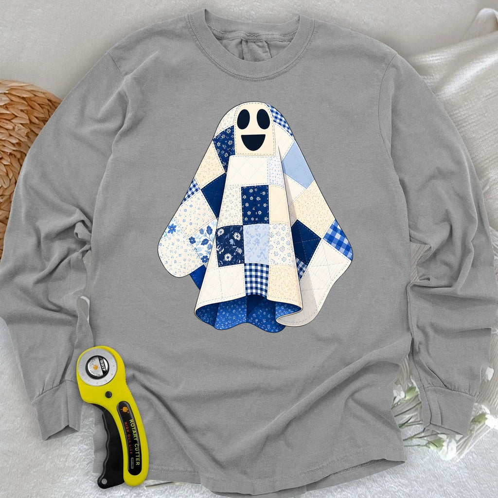 The Little Quilted Ghost Long Sleeve T-shirt