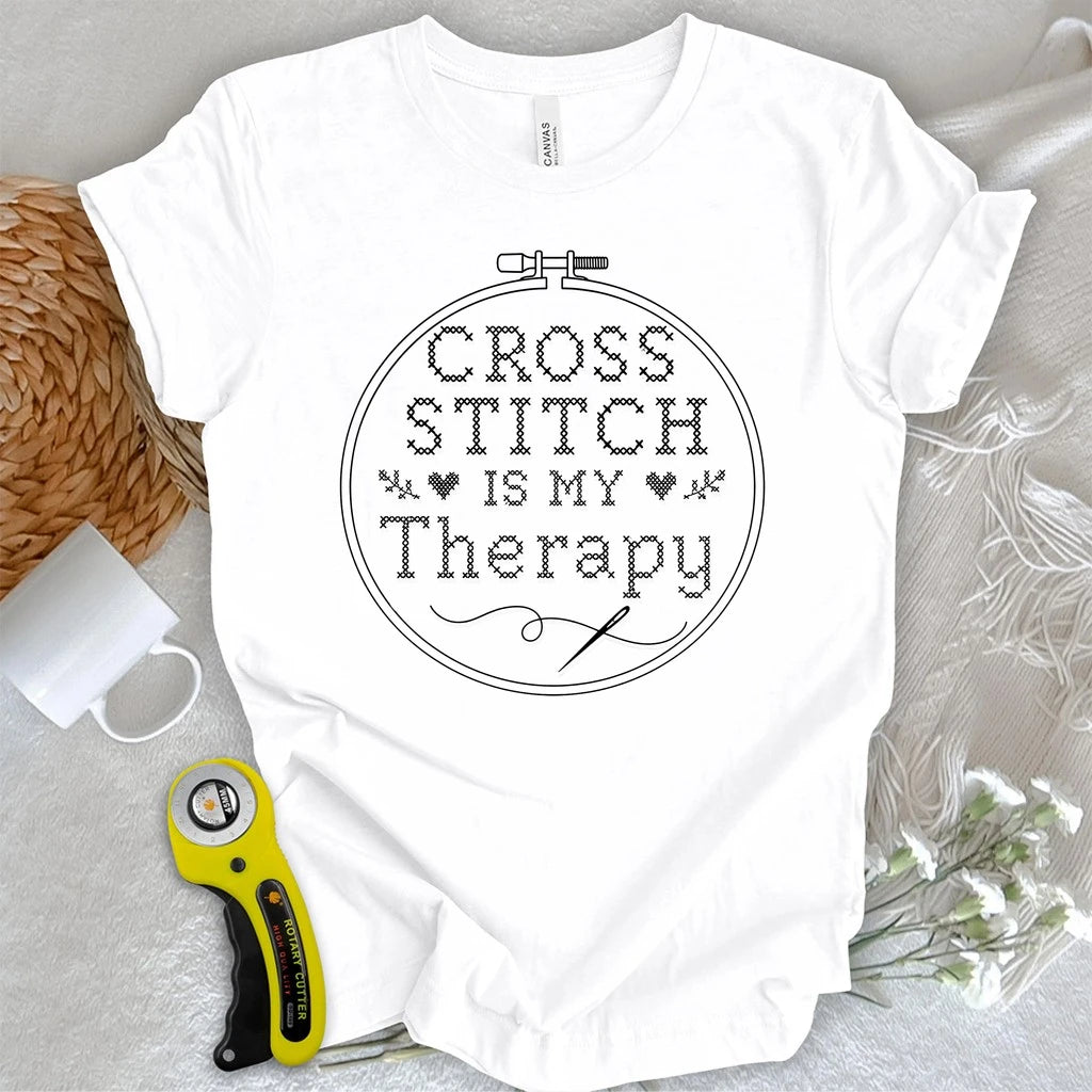 Cross Stitch is My Therapy T-shirt