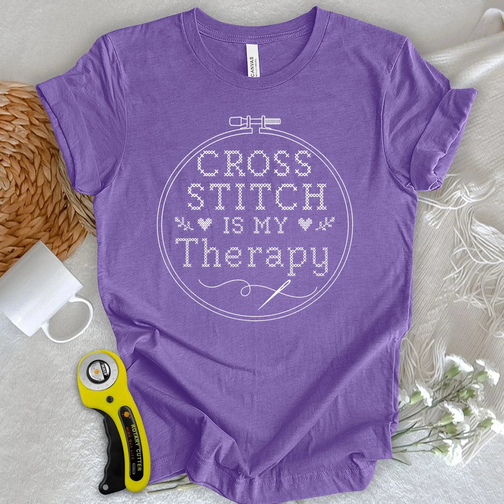 Cross Stitch is My Therapy T-shirt